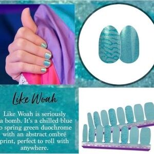 Color Street Like Woah Blue-Green Duochrome Nail Strips